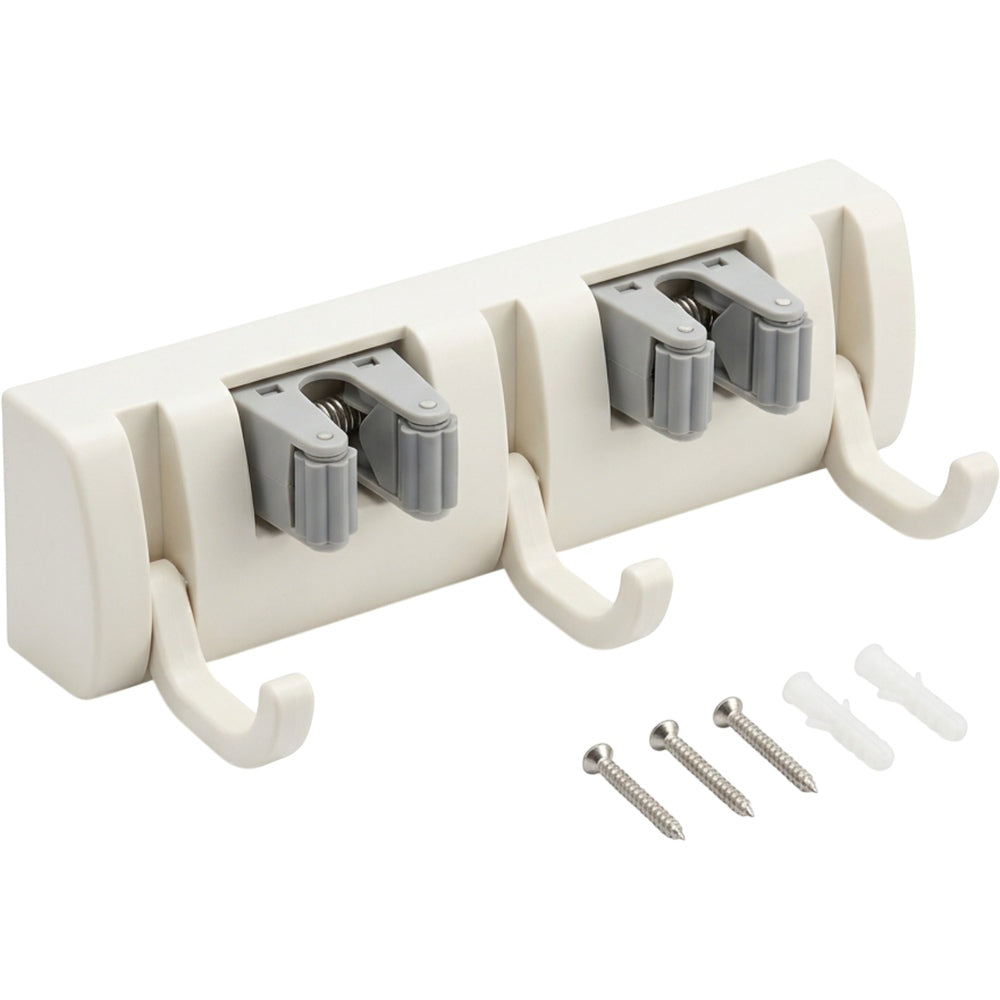 Vurda ABS Utility Holder Two Spring Grips Three Folding Hooks Warm White - Product view